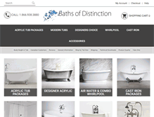 Tablet Screenshot of bathsofdistinction.com